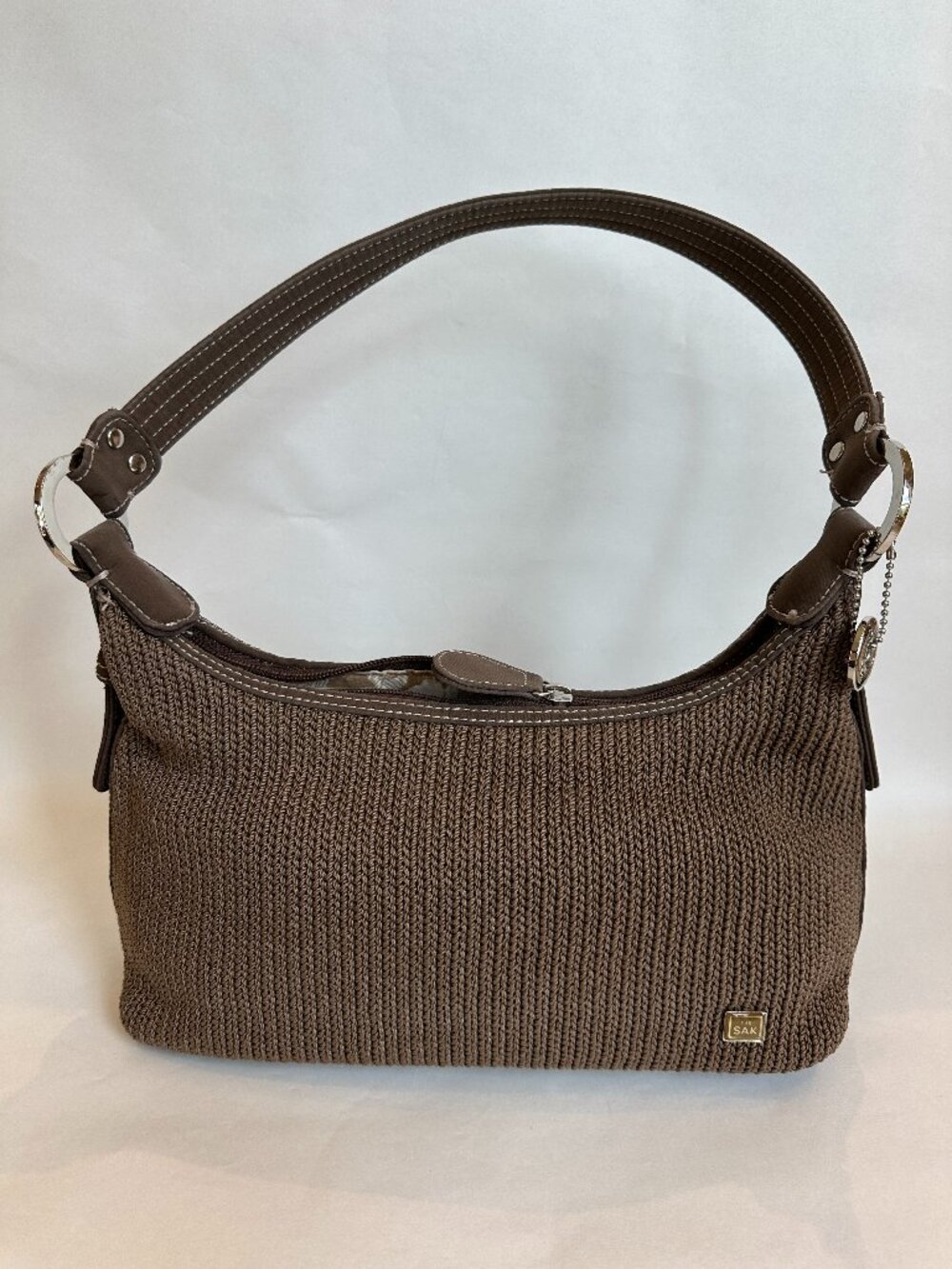 SAK taupe Heavy knit hobo bag